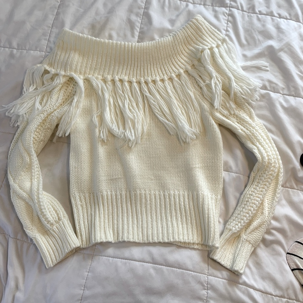 Fringe Sweater size small